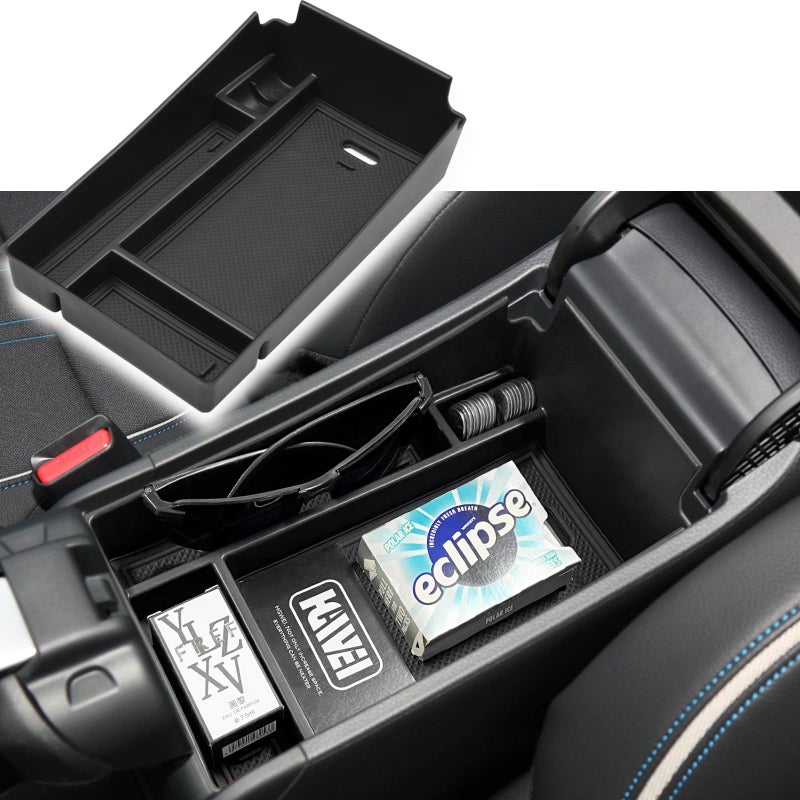 HGWEI Center Console Organizer Tray Compatible with Honda HRV 2023 2024 2025 2026 2027 Accessories Armrest Storage Box for HRV EXEXLLXSESportTouringBlack Trim - Image 2