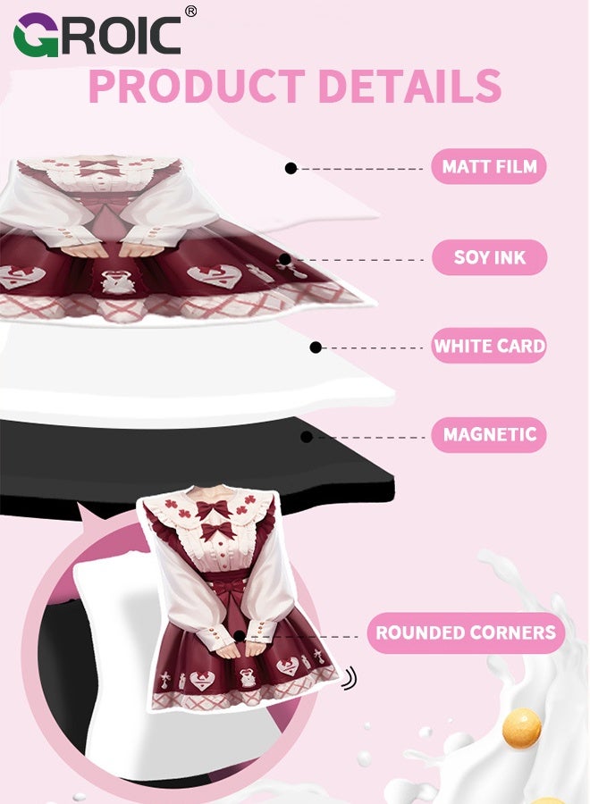 GROIC Magnetic Dress Up Dolls for Girls, Lolita Princess Magnetic Paper Dolls Book with 3D Scenes, Kids Quiet Book Toys Learning Created Imagine Set Gifts for Toddlers, 50+ Clothing Accessories, 8 Scenes - Image 5