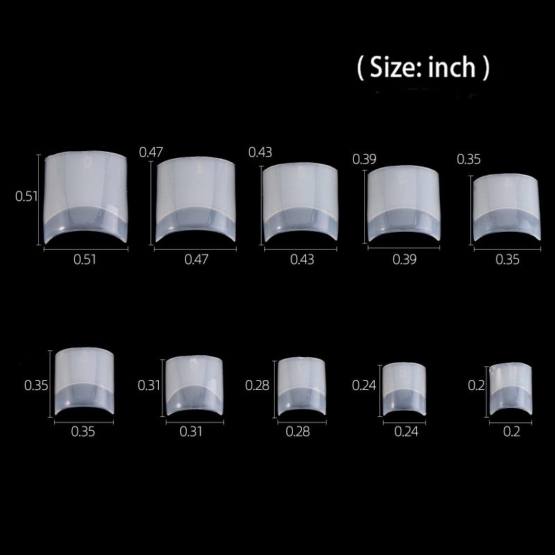 Ohlove Square Nail Tips Half Cover 500Pcs Clear Acrylic Nails French Short False Nails with Box (Natural) - Image 5