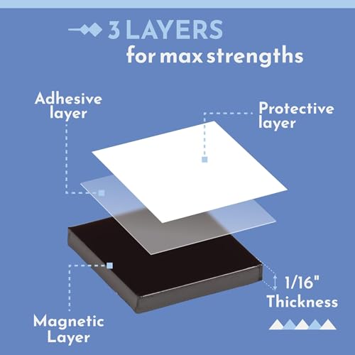 WINTEX Magnets for Crafts Strip with Adhesive Backing - 112 pcs x 0.8 inches Small Square Stick On Magnet Strips - Thin Flat Black Magnetic Peel-Off Tape Squares - Image 3