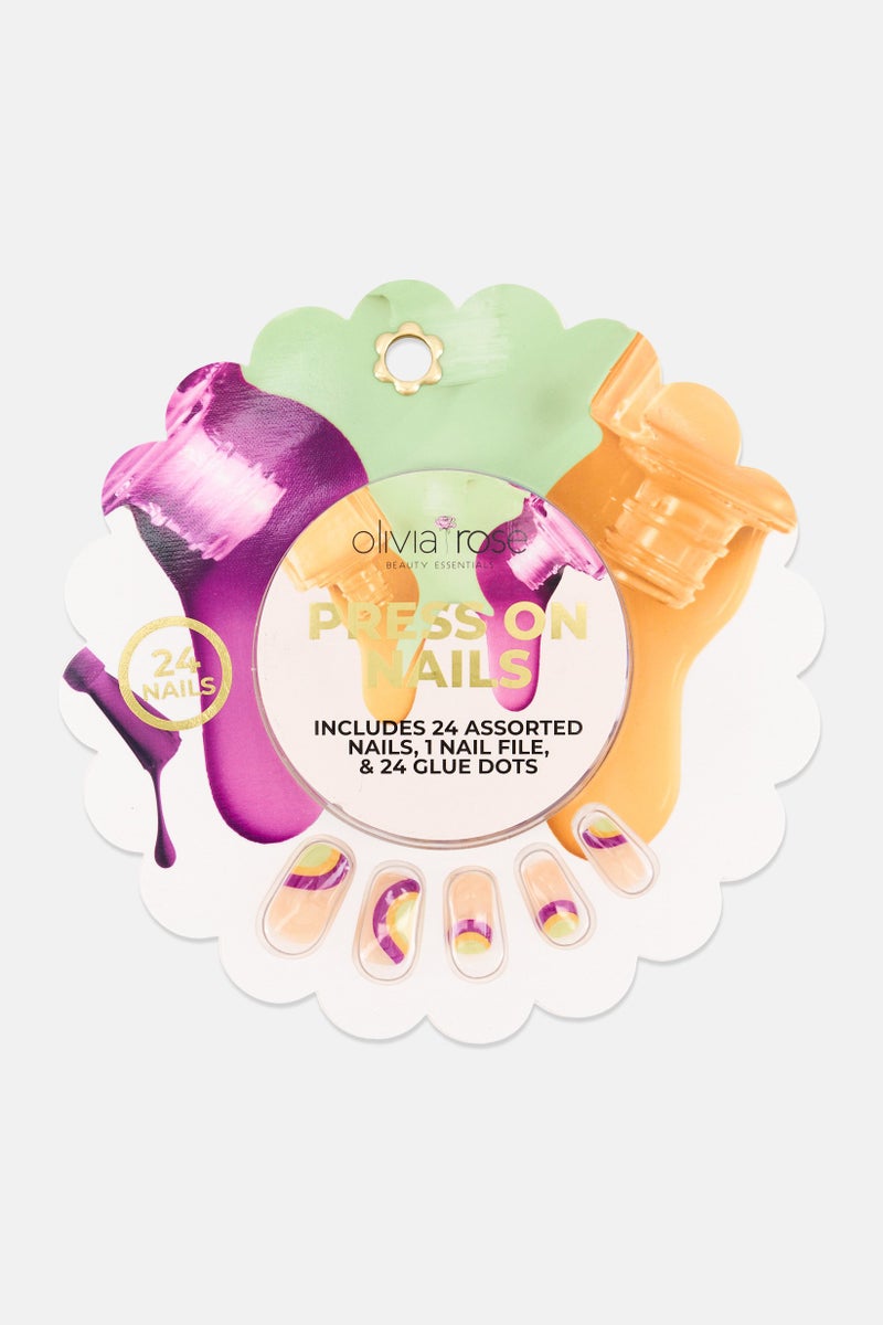 Olivia Rose 49 Pcs Press On Nails, Multicolor - Image 1