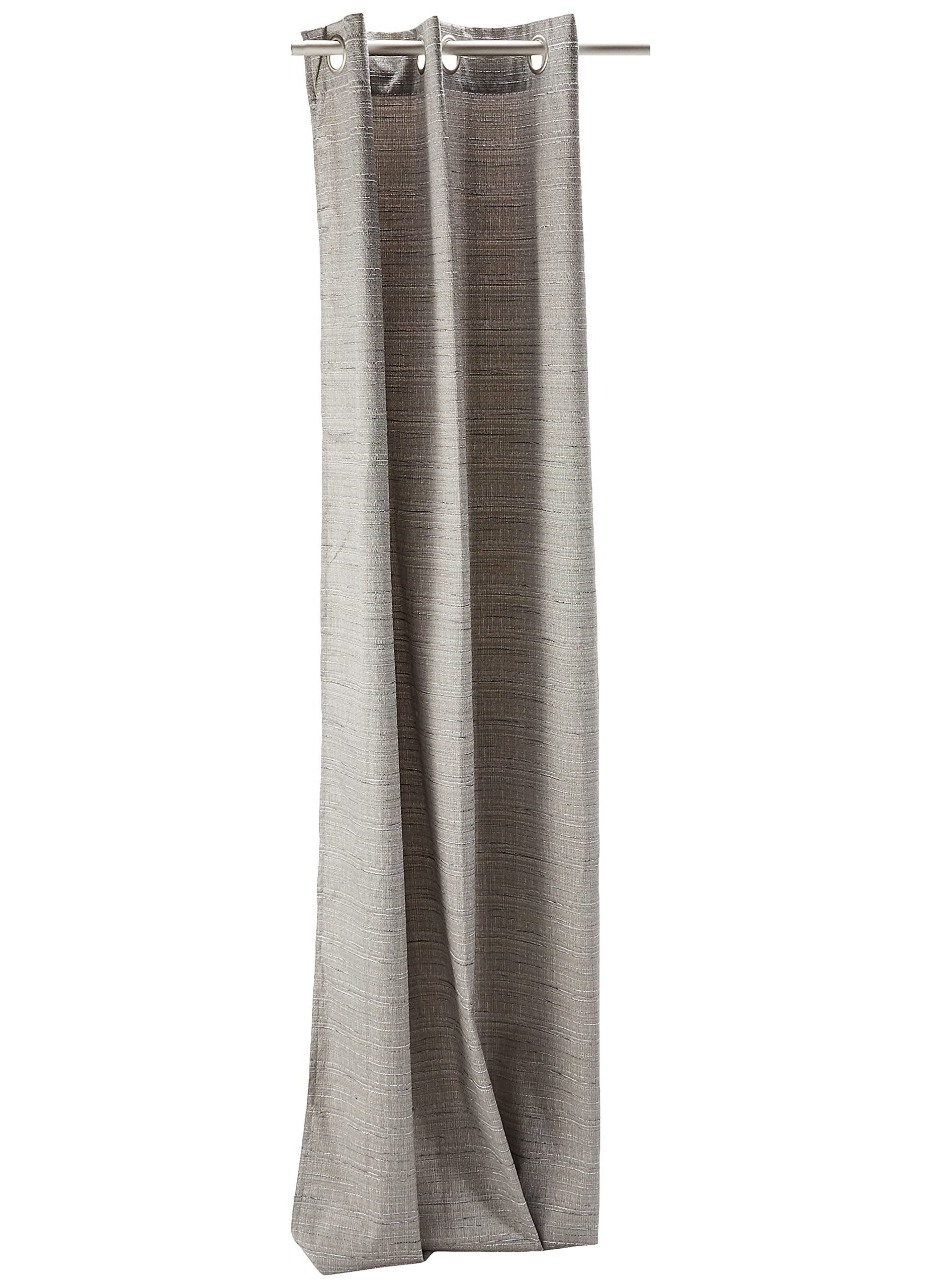 Comfort Spaces Comfort Spaces Grasscloth Room Darkening Window Curtain Pair / 2 Pieces Panels Grommet Top Energy Efficient Saving Drapes for Living Room Bedroom and Dorm  40"" W x 84"" L  Grey  - Image 3