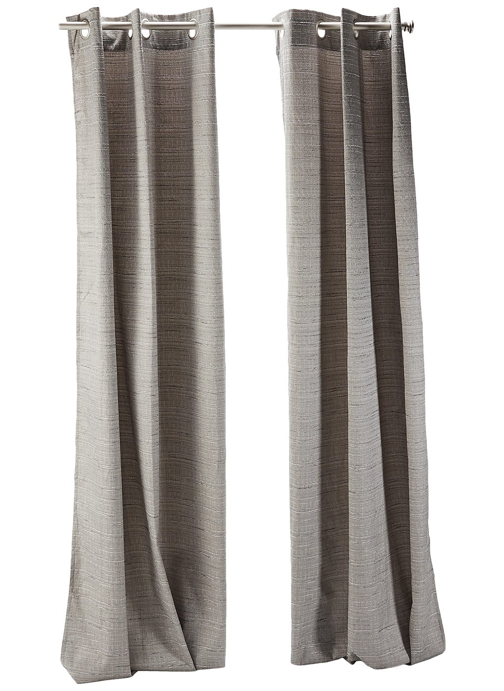 Comfort Spaces Comfort Spaces Grasscloth Room Darkening Window Curtain Pair / 2 Pieces Panels Grommet Top Energy Efficient Saving Drapes for Living Room Bedroom and Dorm  40"" W x 84"" L  Grey  - Image 1