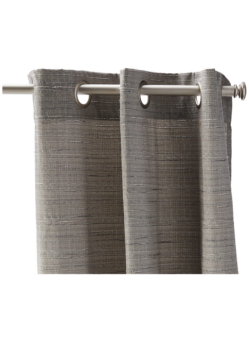 Comfort Spaces Comfort Spaces Grasscloth Room Darkening Window Curtain Pair / 2 Pieces Panels Grommet Top Energy Efficient Saving Drapes for Living Room Bedroom and Dorm  40"" W x 84"" L  Grey  - Image 4