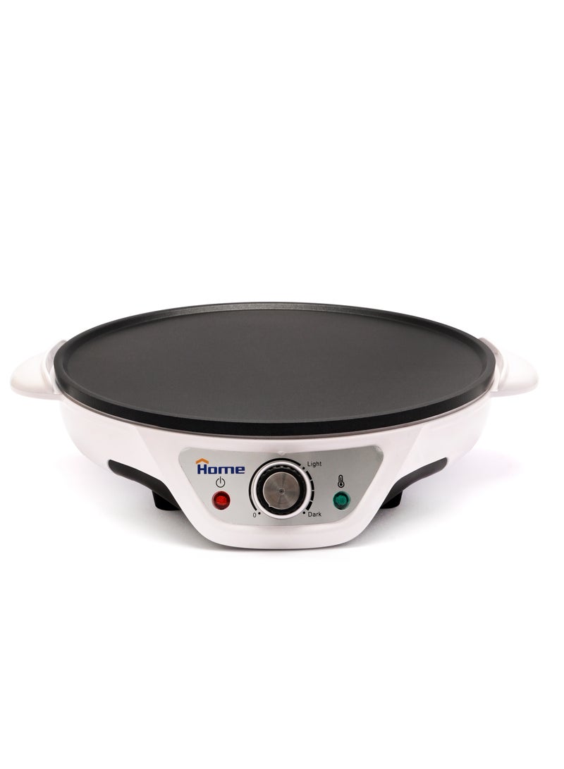 هوم ماكينة كريب 1200 وات صانع كريب بقطر 30 سم. لوح طهي غير لاصق لسهولة التنظيف. تشغيل وإضاءة جاهزة يتم التحكم فيها بواسطة الترموستات. - Image 2