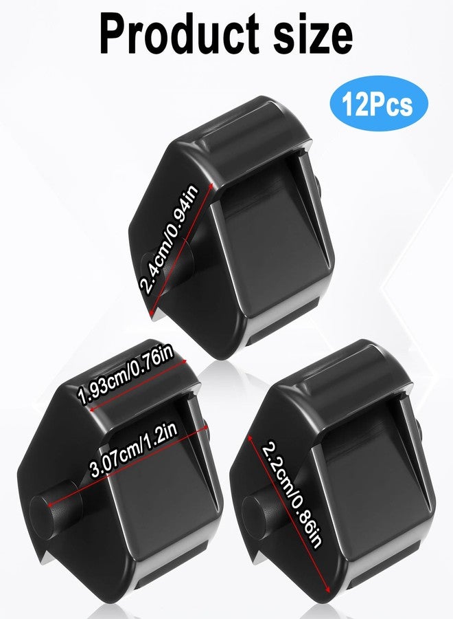 Alrhso Tape Dispenser Replacement Core 12 Pcs Small Plastic Allocator Roll for 1Inch Transparent Tape School Office Home Supplies (Black) - Image 2
