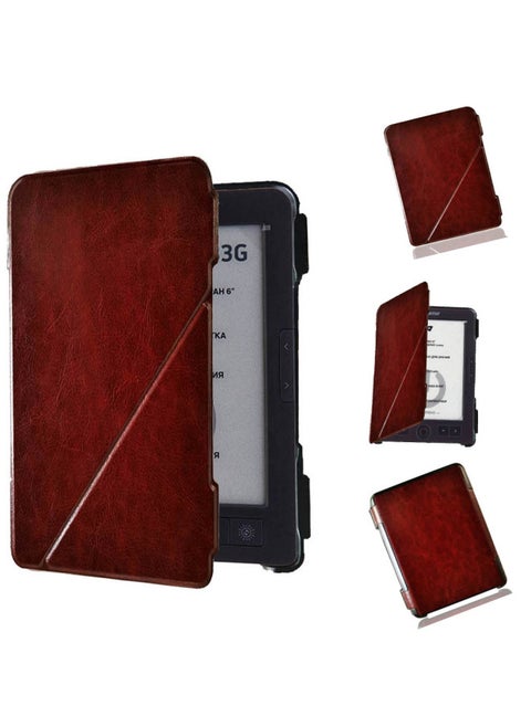 Digma K1 S683G Ebook Reader Smart Cover Protective Case Leather Flip Style European And American Style Customizable Brand-Color:Rose Gold-Applicable Model:digma K1/k2