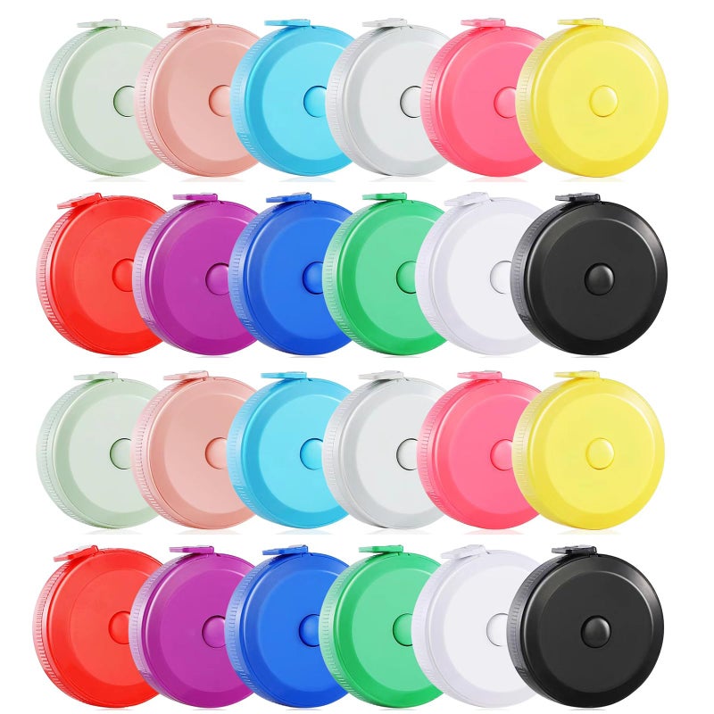 FF Sgdfc 12 | 24 | 36 | 48 | 72 | 96 | 120 Pack Tape Measure,12 Colors Soft Retractable Measuring Tape 60-Inch/150cm, for Body Measuring Tailor Cloth Home Craft Measurements (12 Pack) - Image 1