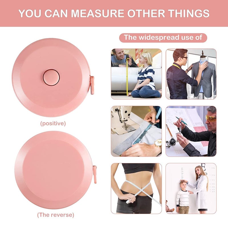 FF Sgdfc 12 | 24 | 36 | 48 | 72 | 96 | 120 Pack Tape Measure,12 Colors Soft Retractable Measuring Tape 60-Inch/150cm, for Body Measuring Tailor Cloth Home Craft Measurements (12 Pack) - Image 5
