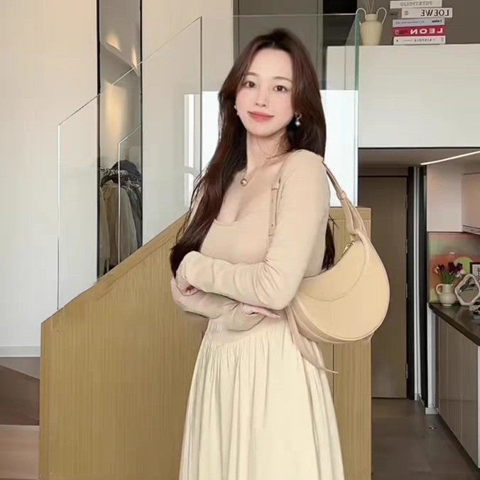 Single-Shoulder Crossbody Bag Crescent Bag Genuine Leather Women''s Bag Underarm Bag Saddle Bag Tb Bag - Image 3