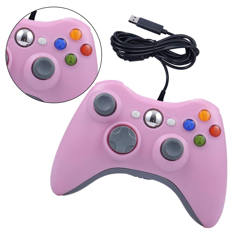 ONE250 USB Wired Game Pad Controller, Compatible with Xbox 360, Xbox 360 Slim, Windows PC - Replacement USB Wired Gamepad (Pink) - Image 5