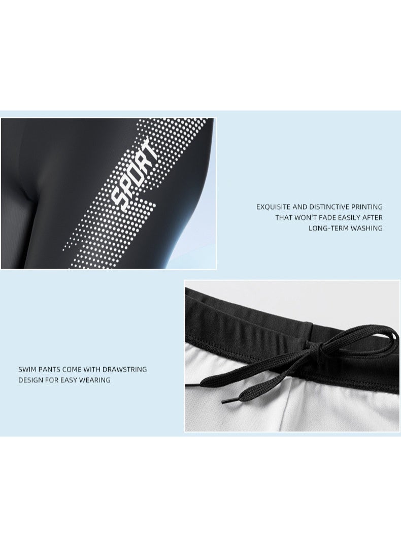 Mijioceon Men's swimming suit, swimming cap, swimming trunks, swimming goggles, nose clip, earplugs, mobile phone waterproof bag, essential set  - Image 5