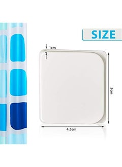 Generic Shower Curtain Clips to Secure Liner and Prevent Wind Splashes, Adhesive Holders for Bathtub Curtain, White Color  - Image 3