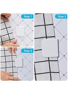 Generic Shower Curtain Clips to Secure Liner and Prevent Wind Splashes, Adhesive Holders for Bathtub Curtain, White Color  - Image 5