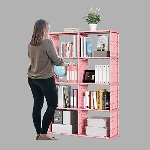 Jaffix Book Self – 8 Layer Portable Book Shelf, Baby Books Racks for Home, Bookshelf for Home,Book Cabinet,Book Shelves, Book Stand, Bookshelf Organiser, Book Rack (Cherry-Pink, 8-Cases) - Image 4