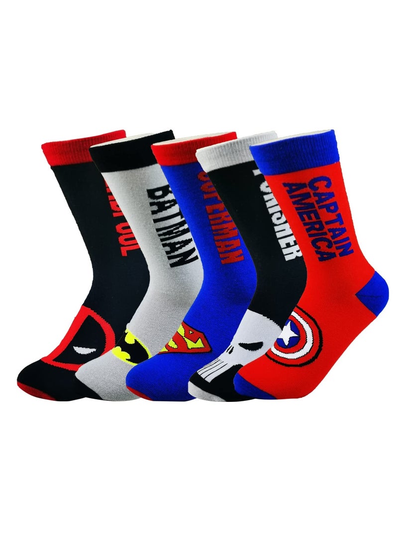 SOLARAE Men's Novelty Socks Funny Cartoon Crew Socks Colorful Funky Fancy Crazy Funny Casual Socks for Men Women - Image 1