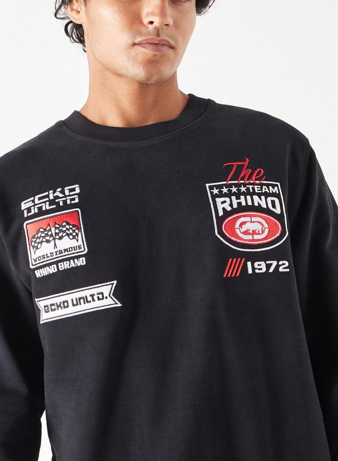 Ecko Unltd. Ecko Embroidered Sweatshirt with Long Sleeves and Round Neck - Image 4