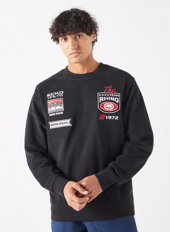 Ecko Unltd. Ecko Embroidered Sweatshirt with Long Sleeves and Round Neck - Image 1