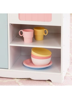 KidKraft KidKraft 27-Piece Pastel Cookware Set, Plastic Dishes and Utensils for Play Kitchens, Gift for Ages 18 mo+  - Image 5