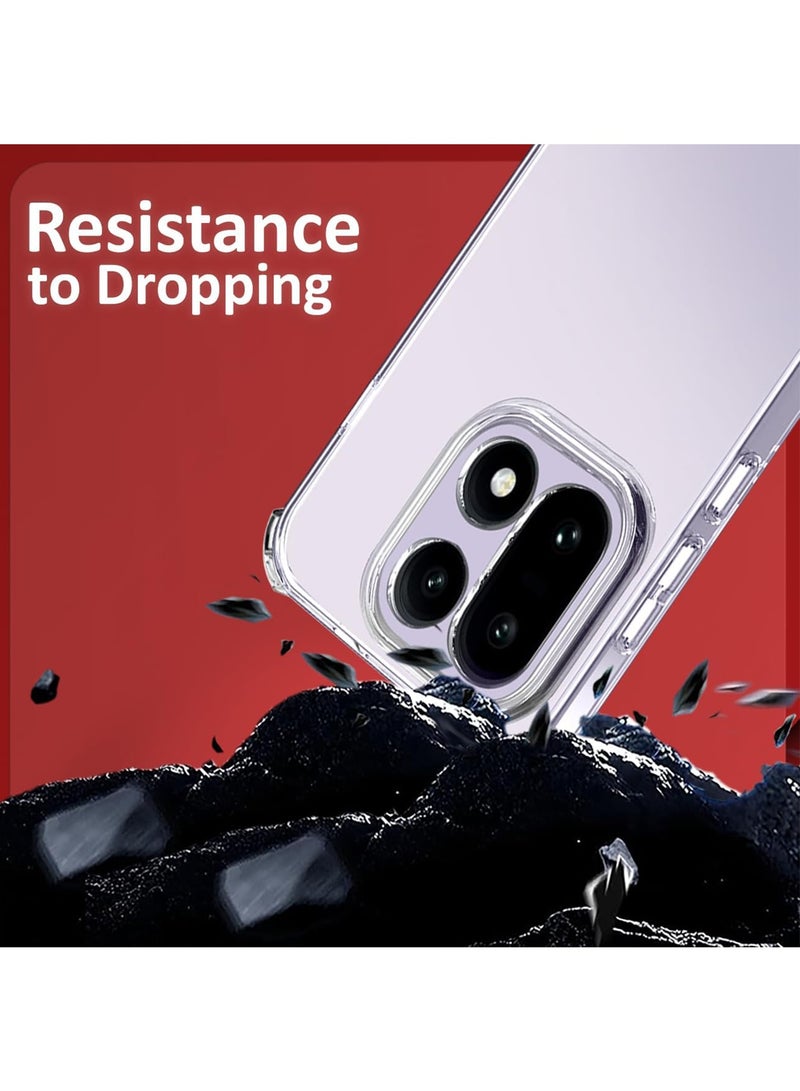 Adando [1+2] Compatible With OnePlus 15 Case with Tempered Glass Screen Protector 2 Pieces, Bumper TPU Cover Airbag Corner Anti-Fall Flexible Phone Case (Clear) - Image 3