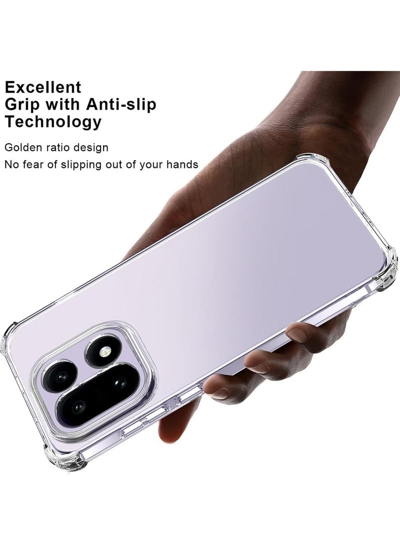 Adando [1+2] Compatible With OnePlus 15 Case with Tempered Glass Screen Protector 2 Pieces, Bumper TPU Cover Airbag Corner Anti-Fall Flexible Phone Case (Clear) - Image 4