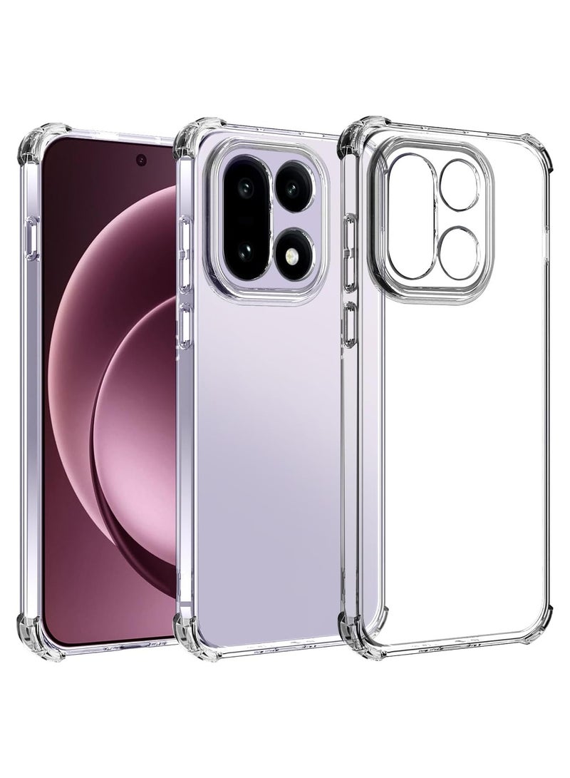 Adando [1+2] Compatible With OnePlus 15 Case with Tempered Glass Screen Protector 2 Pieces, Bumper TPU Cover Airbag Corner Anti-Fall Flexible Phone Case (Clear) - Image 2