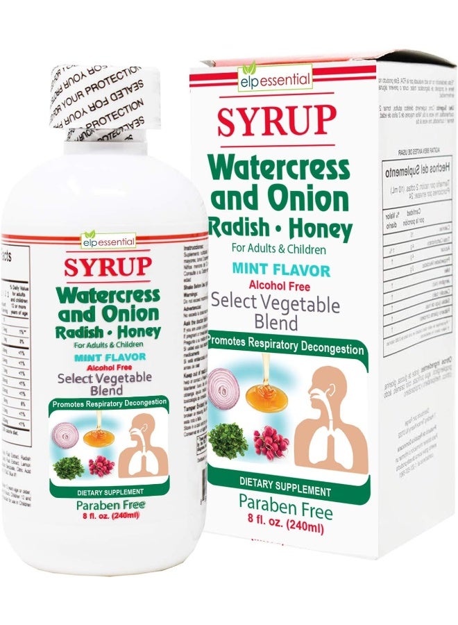elp essential Watercress and Onion Honey Syrup 8 Oz for Adults and Kids - Image 2