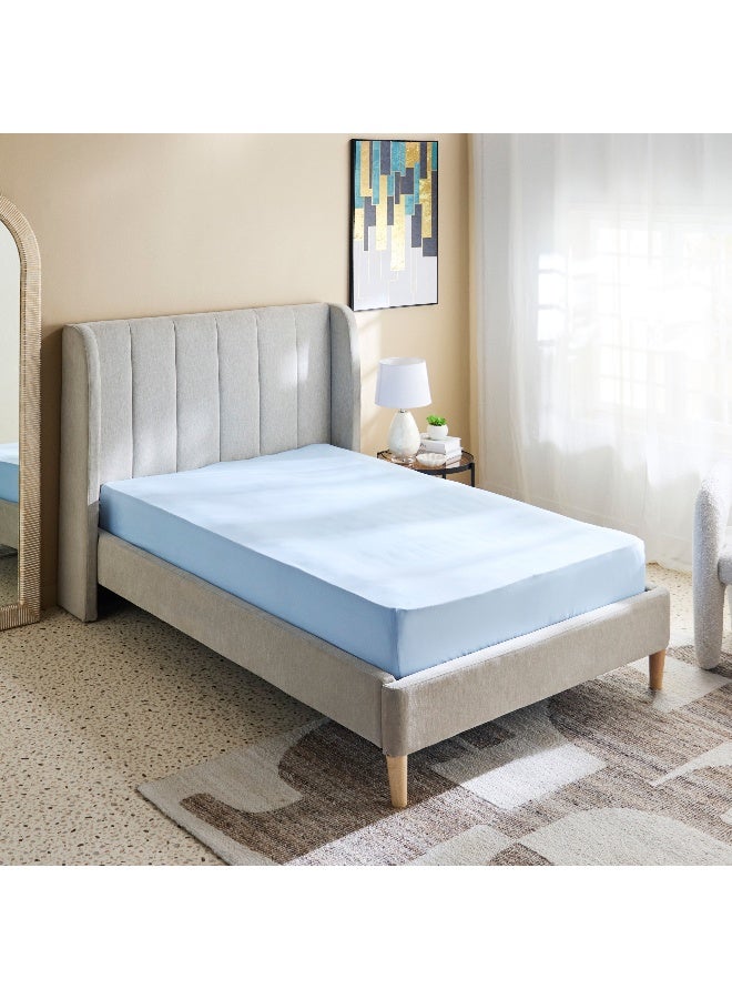 Home Box Derby Solid Microfiber Twin Fitted Sheet - 120x200+25 cm - Image 2