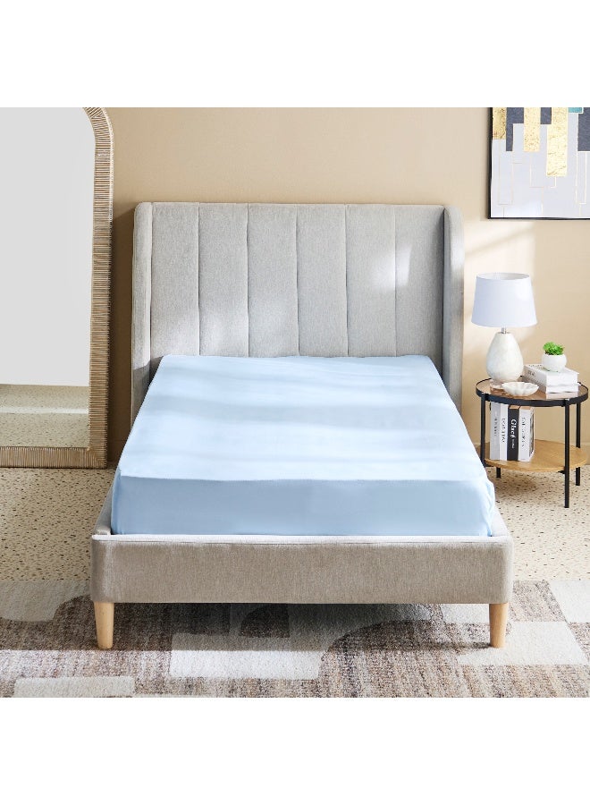 Home Box Derby Solid Microfiber Twin Fitted Sheet - 120x200+25 cm - Image 3