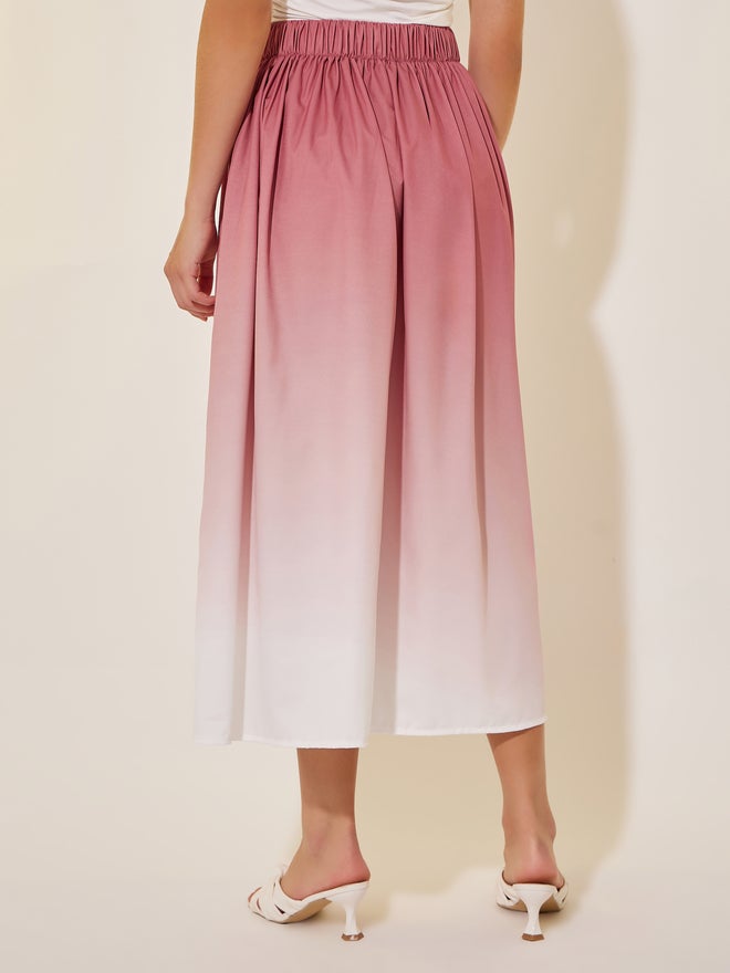 Take Two Take Two Ombre A-Line Midi Skirt  - Image 4