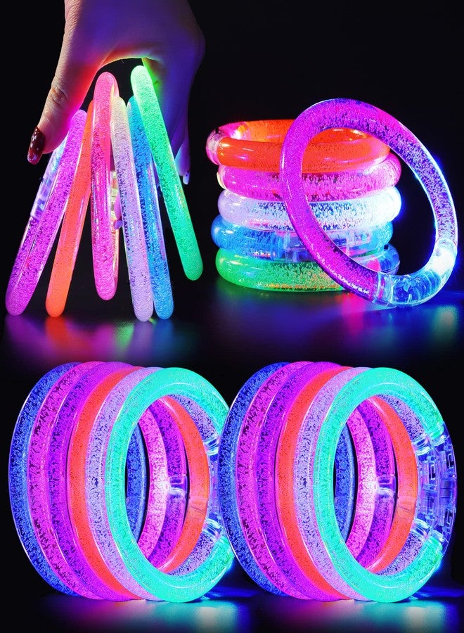 Visen 24 Pack Glow Sticks Bracelets,6 Color LED Bracelets,Light Up Bracelets Toys,Glow In The Dark Party Supplies for Adults,Neon Rave Party Favors for Concert Birthday Carnival Parties Night Events - Image 1
