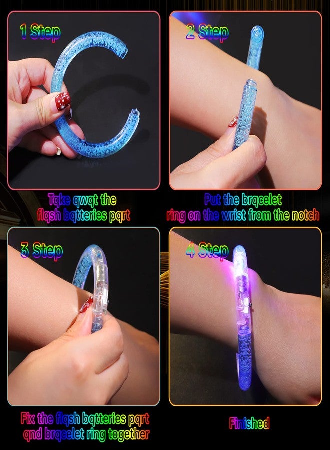 Visen 24 Pack Glow Sticks Bracelets,6 Color LED Bracelets,Light Up Bracelets Toys,Glow In The Dark Party Supplies for Adults,Neon Rave Party Favors for Concert Birthday Carnival Parties Night Events - Image 4