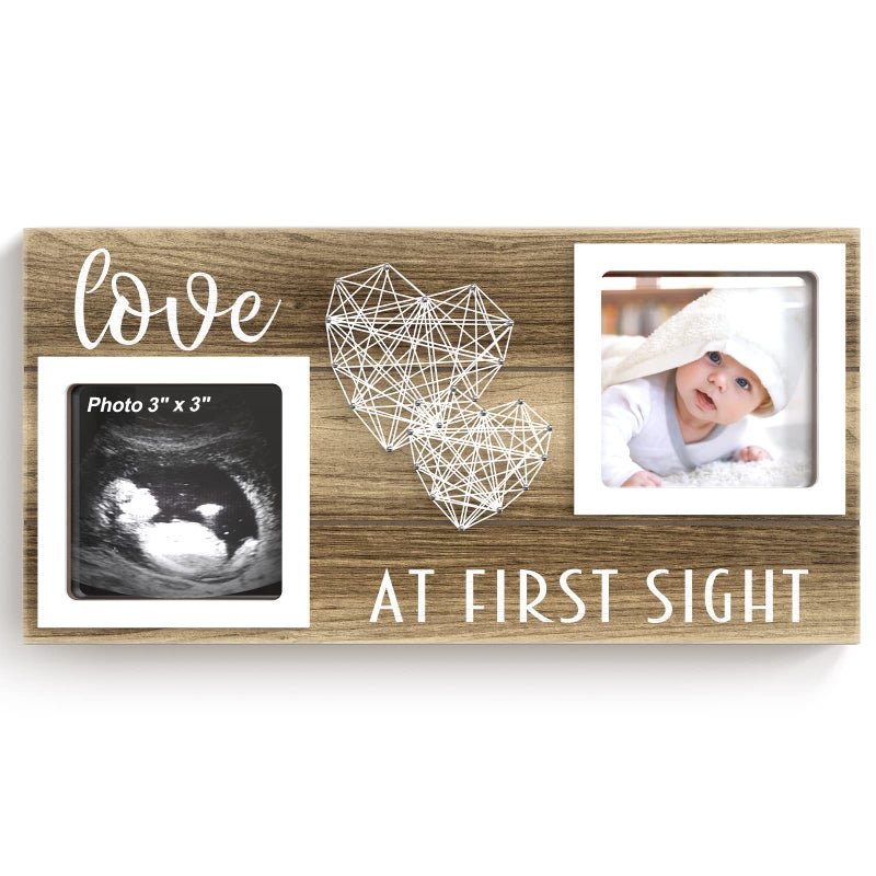 EURSET Baby Sonogram Picture Frame for 3 x 3 Ultrasound Photo  Pregnancy Announcements Ideas  Gender Reveal BabyShower Gift  New Mom Expecting Parents to Be Keepsake Gifts  Nursery Dcor