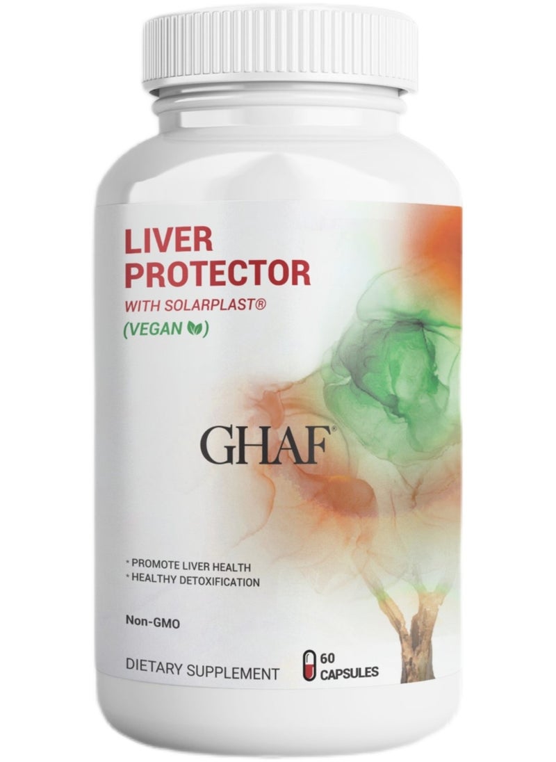 GHAF Liver Protector & Detox (VEGAN). A synergistic combination minerals, botanicals, and other nutraceuticals such as Solarplast, Artichoke Leaf and Dandelion Leaf  - Image 1
