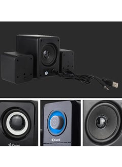 كيسونلي سماعة ألعاب سلك Kisonli U-2900 مع مضخم صوت - 2.1 قناة 11 وات (5 وات +3 وات*2) صوت ستيريو - سلكي يعمل بمنفذ USB +3.5 مم، مع مقبض للتحكم في مستوى الصوت لأجهزة الكمبيوتر واللاب توب | أسود  - Image 3