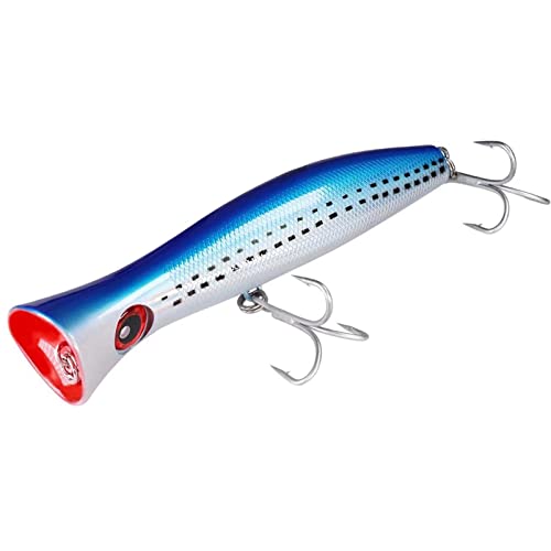 THKFISH Topwater GT Popper Fishing Lure - Saltwater Floating Tuna Lure With 3X Strong Hook for Surf Fishing - BlueLaser 1pc - Image 1
