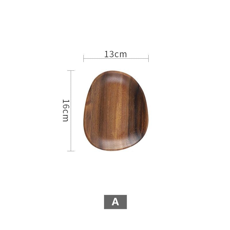 appeasy Wooden Square Tray for Serving Snacks | Handmade Acacia Wooden Platters Serving Tray | Wooden Decorative Platter (Pack of 2-Brown) - Image 3