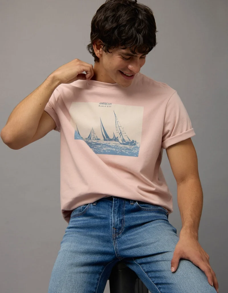 AE Short-Sleeve Dip-Dye Graphic T-Shirt