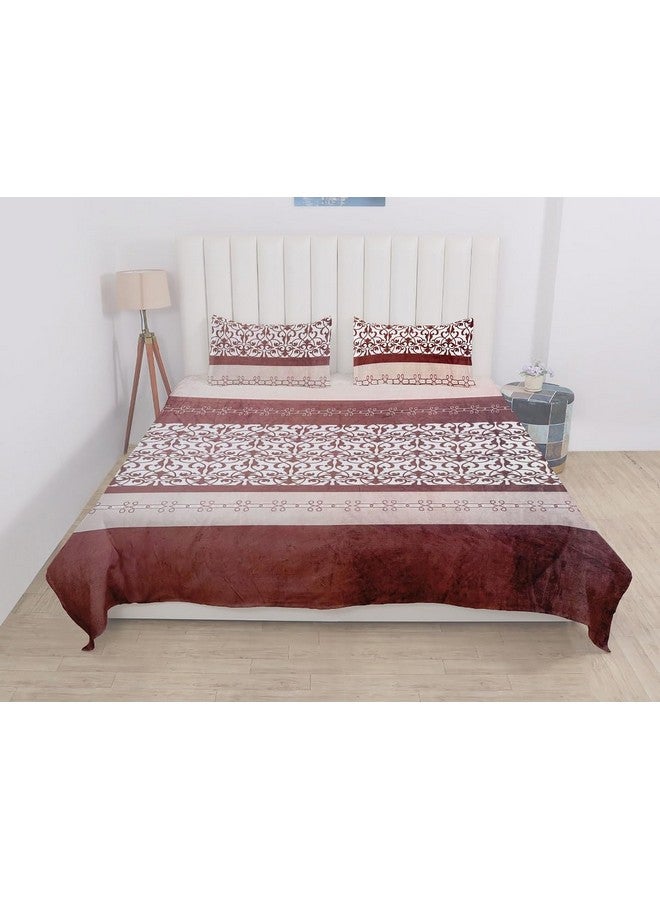 RD TREND 190 Gsm Flannel Warm Abstract Bedsheets For Winter,Double Flat Size 90 X 100 Inches,2 Pillow Covers 18 X 28 Inches(Peach,Double Flat), 300 TC - Image 4