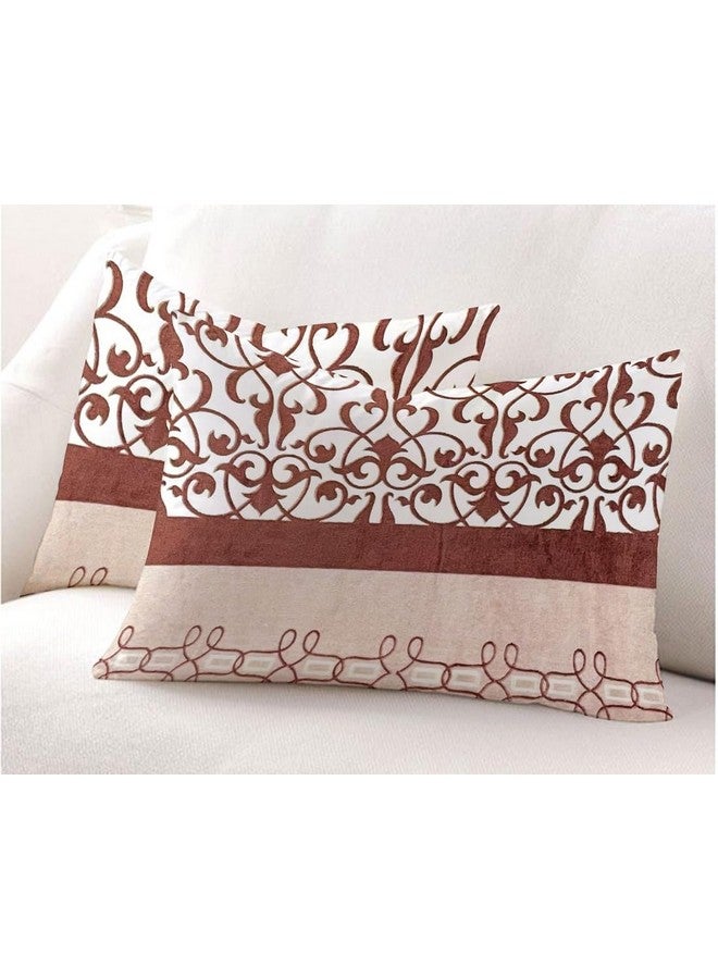 RD TREND 190 Gsm Flannel Warm Abstract Bedsheets For Winter,Double Flat Size 90 X 100 Inches,2 Pillow Covers 18 X 28 Inches(Peach,Double Flat), 300 TC - Image 3
