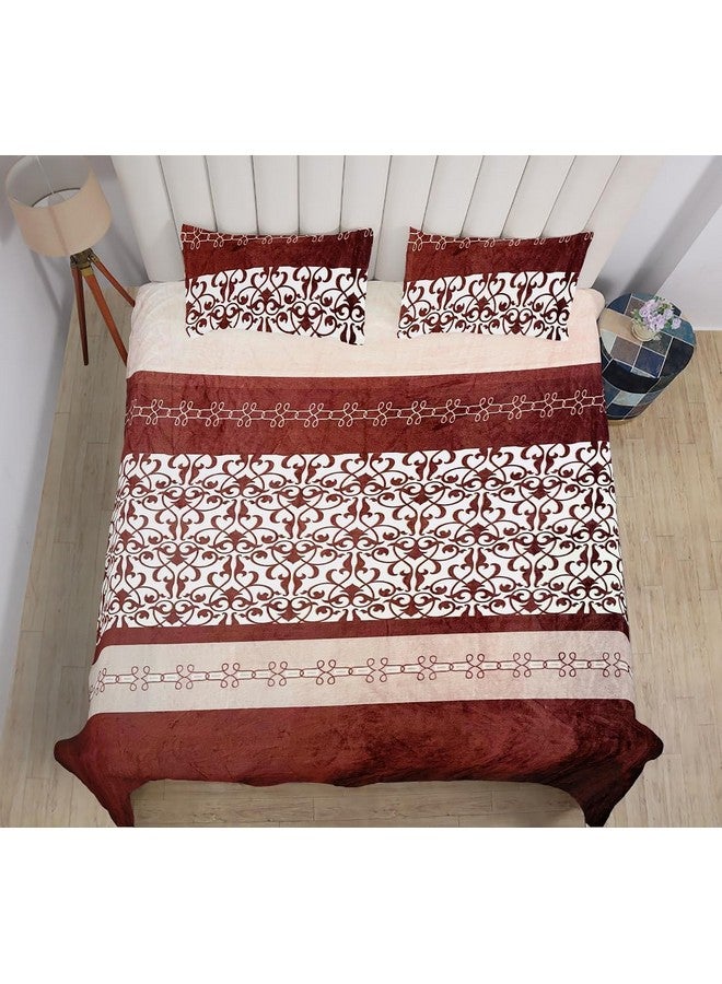 RD TREND 190 Gsm Flannel Warm Abstract Bedsheets For Winter,Double Flat Size 90 X 100 Inches,2 Pillow Covers 18 X 28 Inches(Peach,Double Flat), 300 TC - Image 5