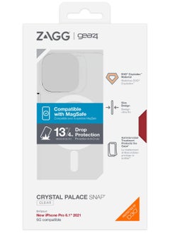 Gear4 Crystal Palace Snap for iPhone 13 PRO Case Cover Compatible with MagSafe with D3O Impact Protection Up to 13 Feet/ 4 Meter - Clear  - Image 2