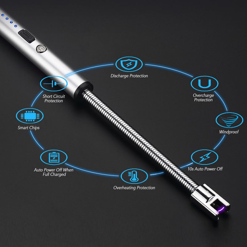 Candle Lighter Electric Lighter USB Rechargeable 360° Flexible Lighter for Travel Camping Hiking Cooking BBQ Bake - Image 5