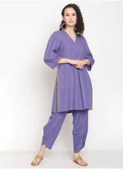 Very Peri V-Neck Flared Embroidered Kurta - pzsku/ZE24372E396230449C975Z/45/_/1740144821/a44f2ffa-12fe-4573-87e4-f8afb7d9cf9b