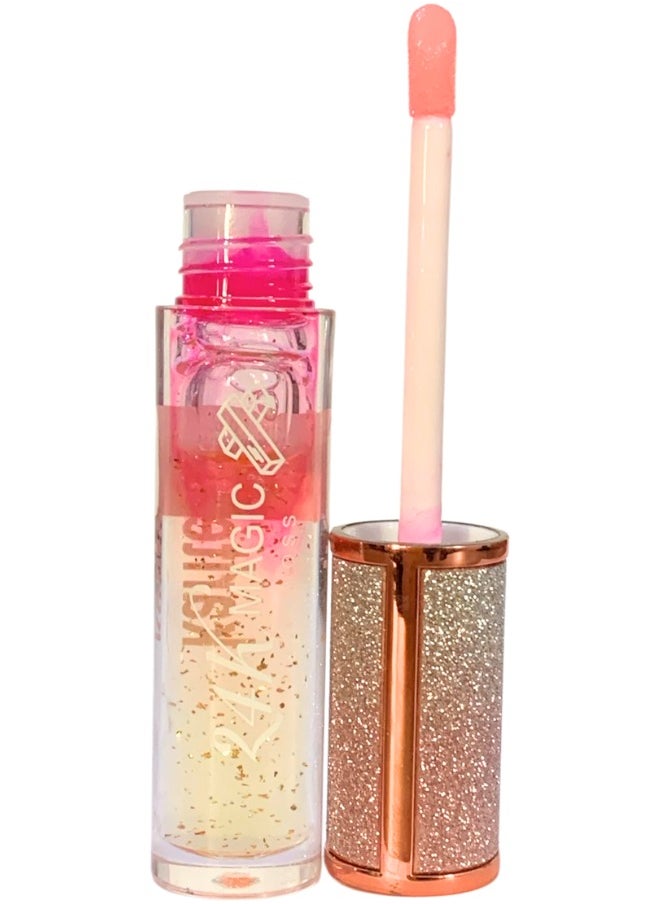 KARITE - 1 Piece Karite 24K Magic Lip Gloss Oil - Tri Color Changing Magic Lip Tint 5 ML - NO.3 - Image 1