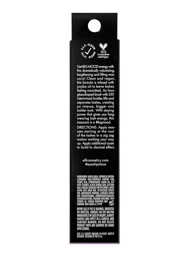 إلف ماسكارا بيج مود، رموش كثيفة ومرفوعة، تدوم طويلاً، مملوءة بشمع الجوجوبا، أسود، 030 أونصة سائلة - Image 2