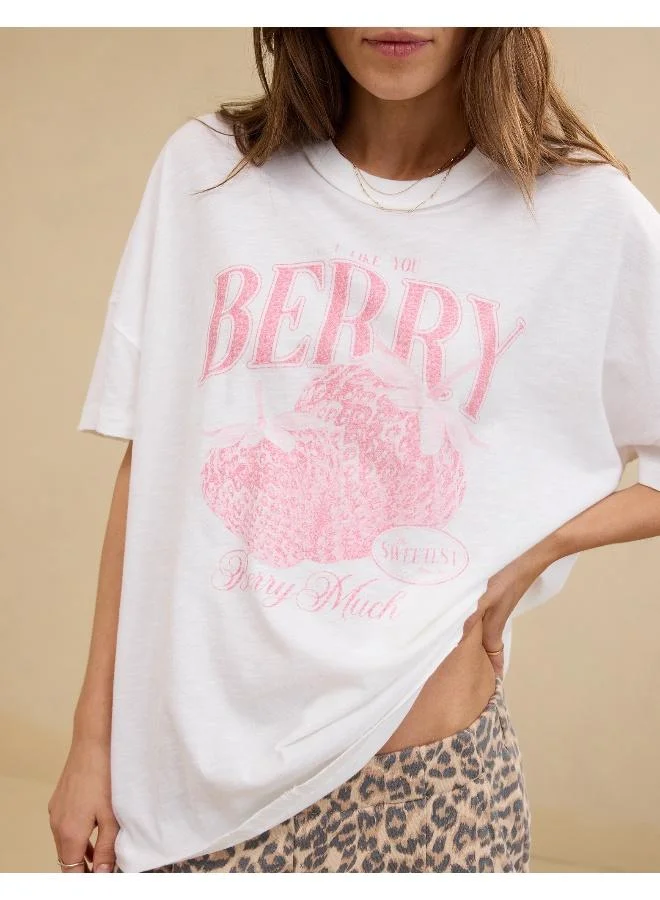 Aerie Aerie Oversized Graphic Boyfriend T-Shirt