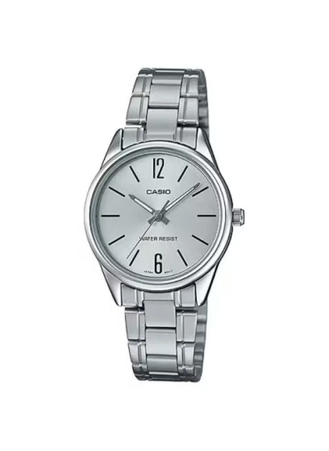 CASIO Women's Analog Display Watch With Silver Stainless Steel Strap - LTP-V005D-7B