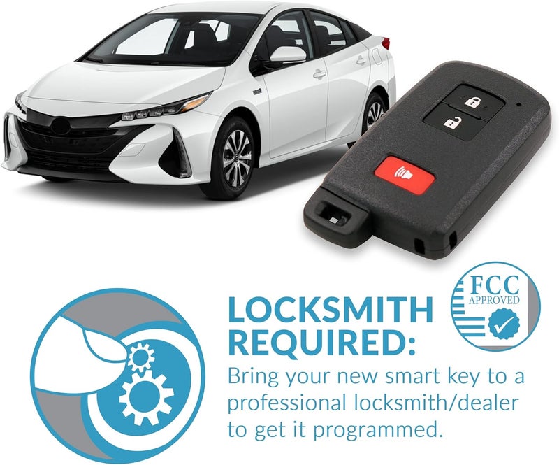 Keyless2Go Replacement 3 Button Smart Proximity Key for Toyota HYQ14FBA - Image 5