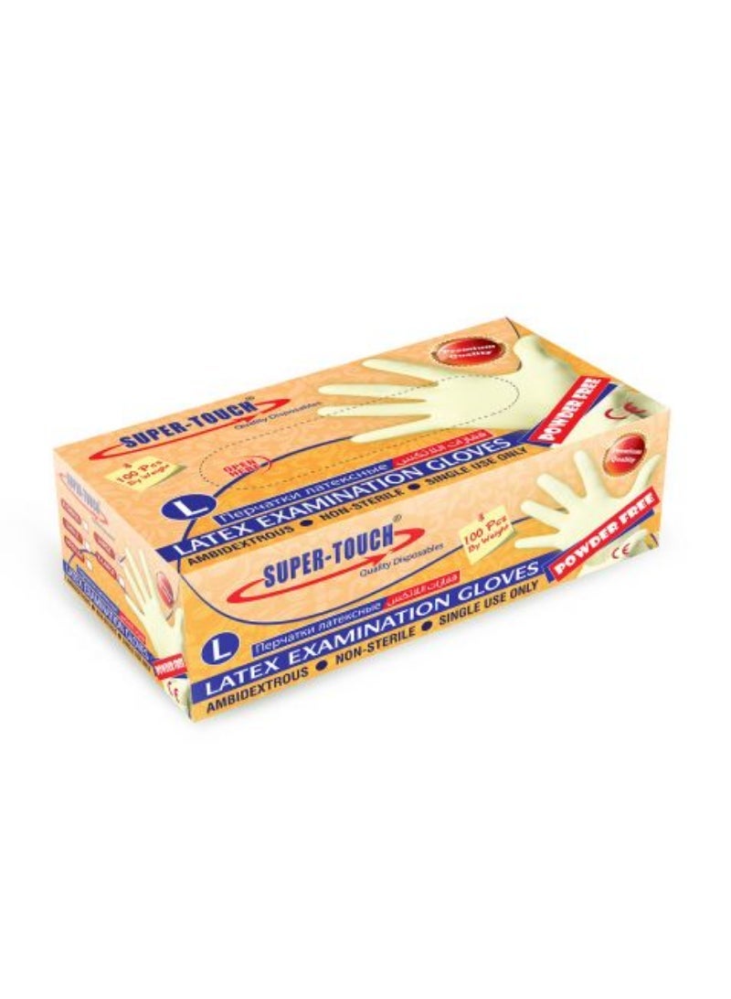Super Touch Latex Gloves Powder Free  (Large)